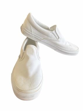 Vans Classic White Slip-On Canvas Sneakers